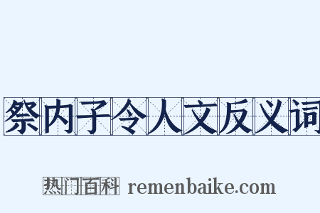 祭内子令人文反义词是什么意思的图片